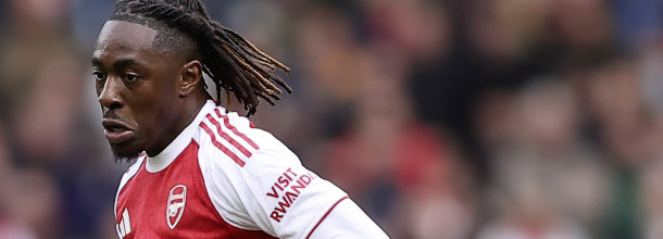Arsenal soccer star Eze in action in the Premier League