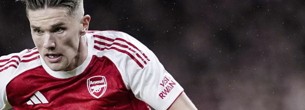 Arsenal soccer star Victor Gyokeres in action in the UEFA Champions League