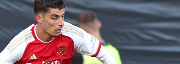 Arsenal soccer star Kai Havertz in action in the English Premier League