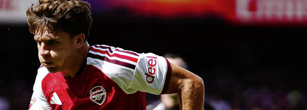 Arenal socccer star Tzolis in action during a Premier League game
