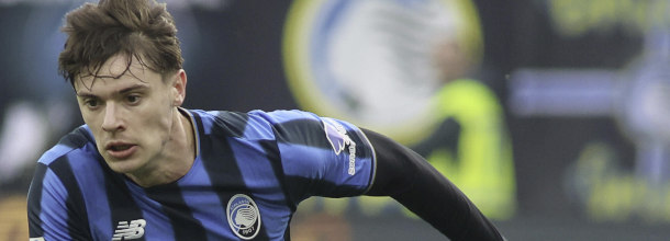 Atalanta Bergamo soccer star Zalewski in action in the Coppa Italia