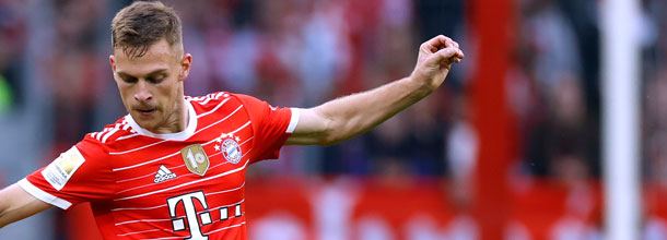 Bayern Munich soccer star Joshua Kimmich in action in the German Bundesliga