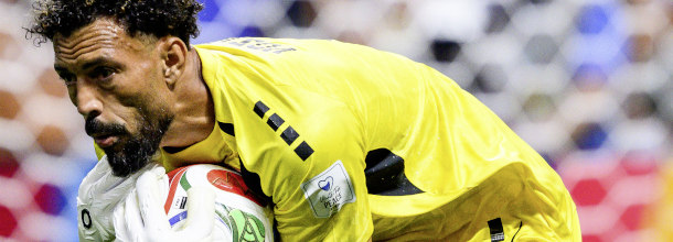 Cape Verde goalkeeper Vozinha in action at the 2026 FIFA World Cup