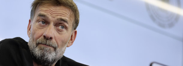 Germany soccer coach Jürgen Klopp at a press conference