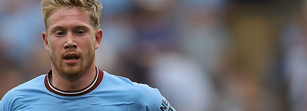 Manchester City soccer star Kevin De Bruyne in action in the English Premier League