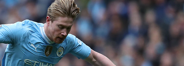 Manchester City soccer star Kevin de Bruyne in action in the English Premier League