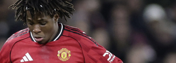 Manchester United soccer star Dorgu in action for the Red Devils in the Premier League