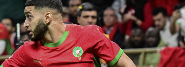 Morocco soccer star Saibari in action at the AFCON 2025 tournament