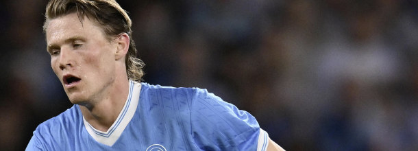 Napoli soccer star McTominay in action in a Serie A game