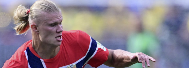 Norway soccer star Erling Haaland in action at the 2026 FIFA World Cup