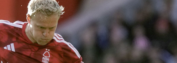 Nottingham Forest soccer star Xaver Schlager in action in the Premier League