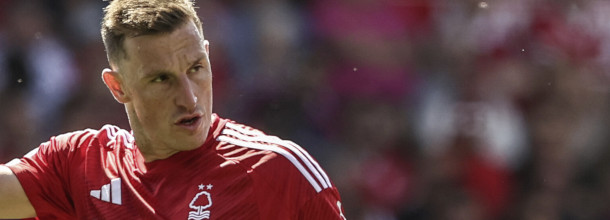 Nottingham Forest soccer star Wood in action in the English Premier League