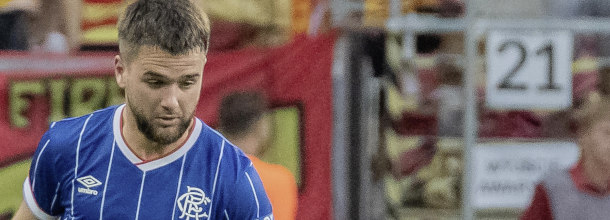 Glasgow Rangers soccer star Nicholas Raskin in action in the UEFA Europa League
