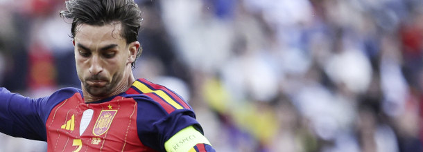 Spain soccer star Ferran Torres in action in a World Cup warm-up game