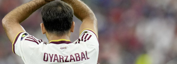 Spain soccer star Miekl Oyarzabal in action the 2026 FIFA World Cup