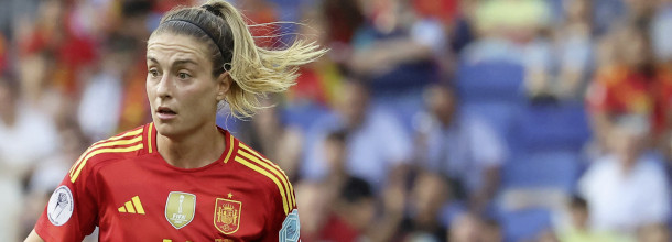 Spain soccer star Alexis Putellas in action in an international game