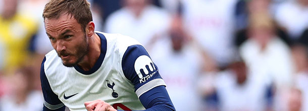 Tottenham Hotspur star James Madison in action for Spurs