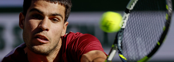Spanish tennis star Carlos Alcaraz in action on the ATP Tour