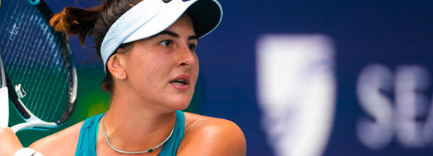 Canadian tennis star Bianca Andreescu in action on the WTA Tour