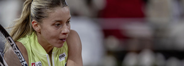 Poland tennis star Chwalinska in action at the grand slam in Paris