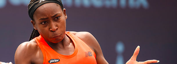 US tennis star Coco Gauff in action on the WTA Tour