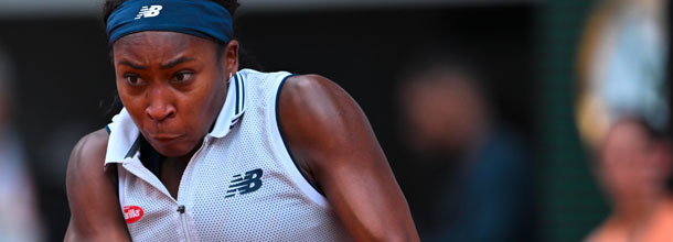 US tennis star Coco Gauff in action on the WTA Tour