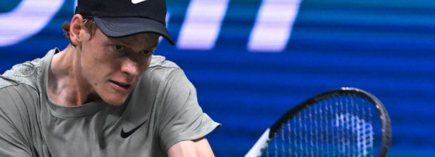 Italian tennis star Jannik Sinner in action on the ATP Tour