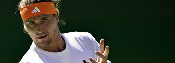 German tennis star Alexander Zverev in action on the ATP Tour