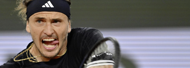 Germany tennis star Alexander Zverev in action on the ATP Tour
